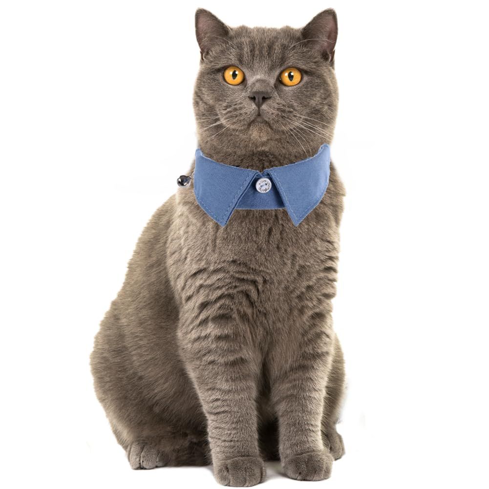 2pcs Cat Collar Breakaway with Cute Bow Tie and Bell for Kitty Adjustable view 5