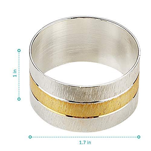 Napkin Rings, Metal Gold Round Napkin Rings Buckles for Table Decorations view 4