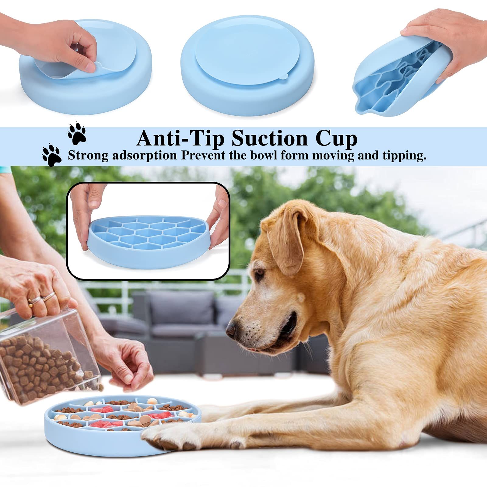 Silicone Slow Feeder Large Breed/Medium Sized Dog/Small Breed - Dog Food Bowls view 4