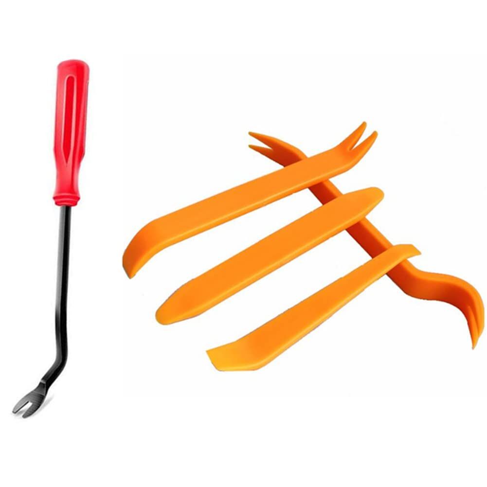 5 Auto Trim Removal Tool Kit Car Panel Door Dashboard Fastener Remover Pry Set view 2