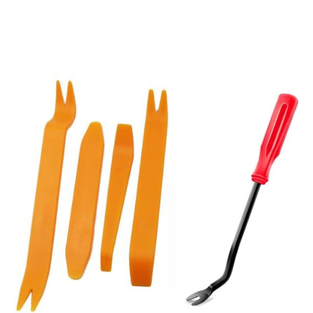 5 Auto Trim Removal Tool Kit Car Panel Door Dashboard Fastener Remover Pry Set view 5