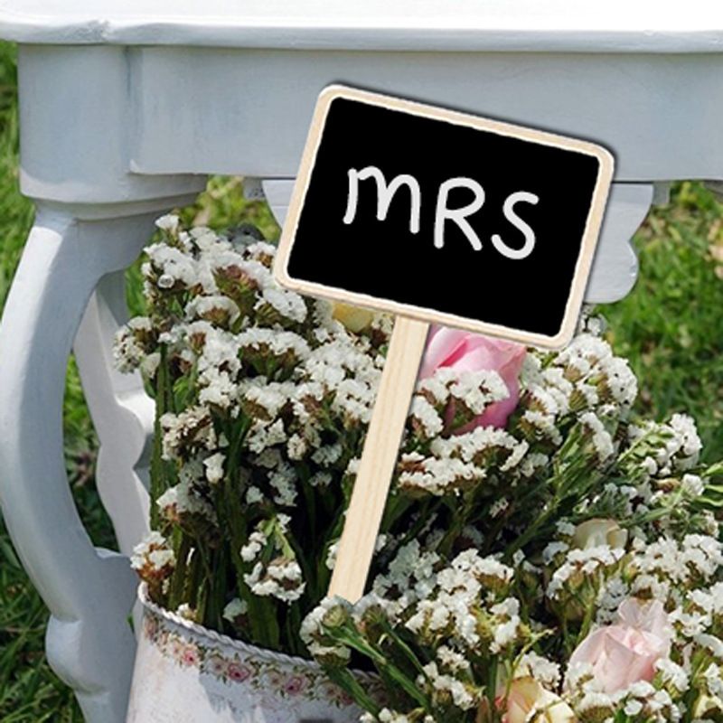 20PCS Mini Wood Chalkboard Gardening Plant Tags Plant Markers Nursery Pots view 4