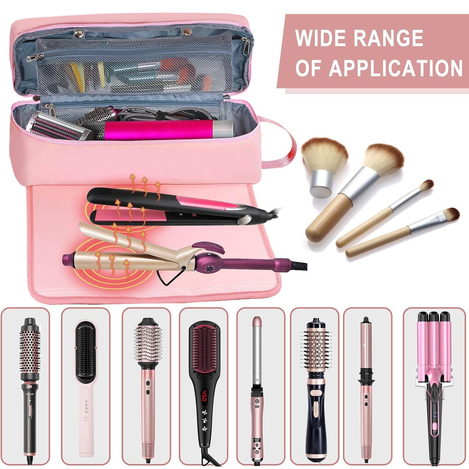 Hair Tools Travel Bag with Heat Resistant Pad view 4