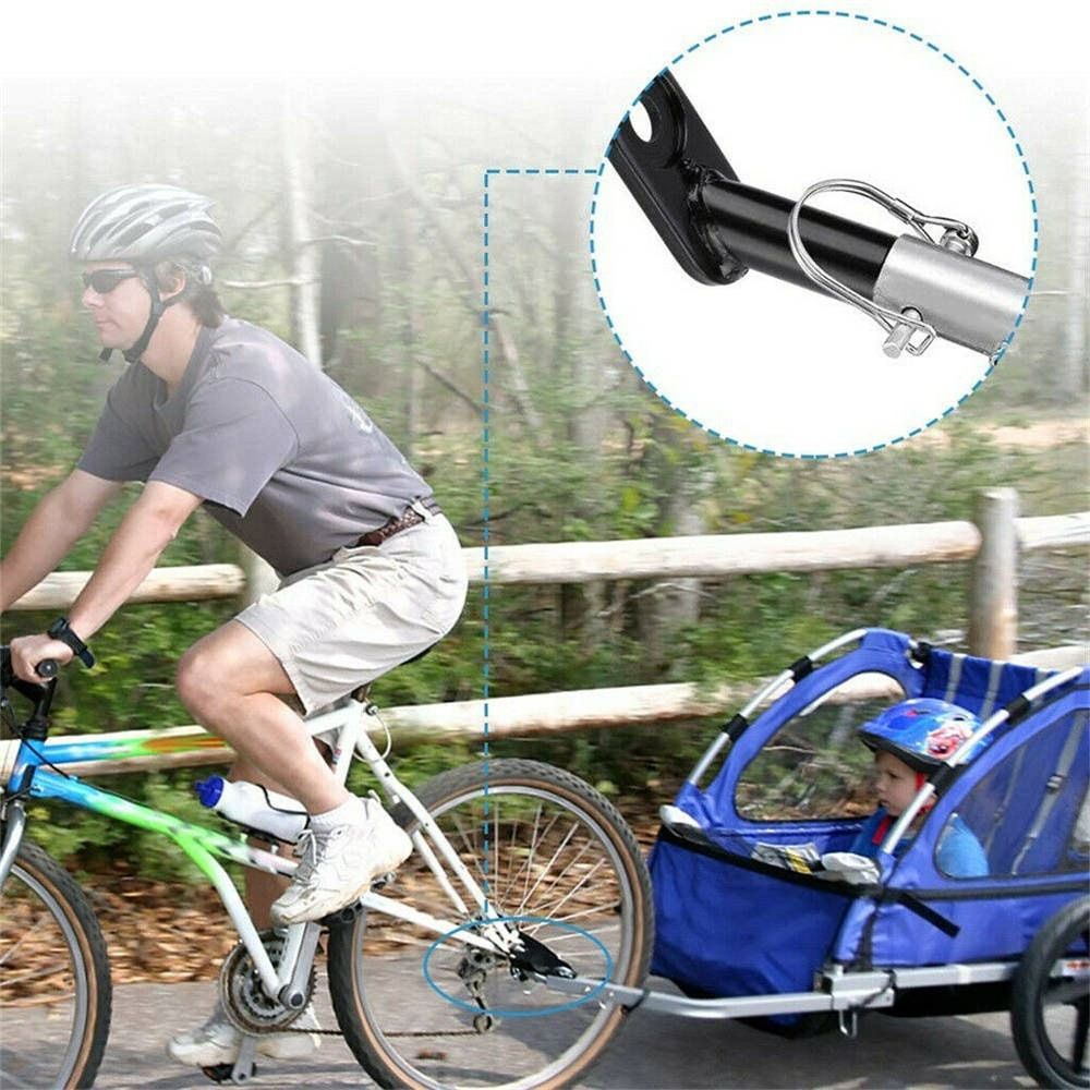 Bicycle Trailer Coupler Hitch Black Universal Cycling Adapter Accessories Rear view 2