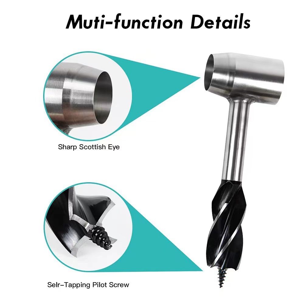 Gear for Survival Settlers Hand Auger Wrench with Wood Drill Peg and Manual view 3