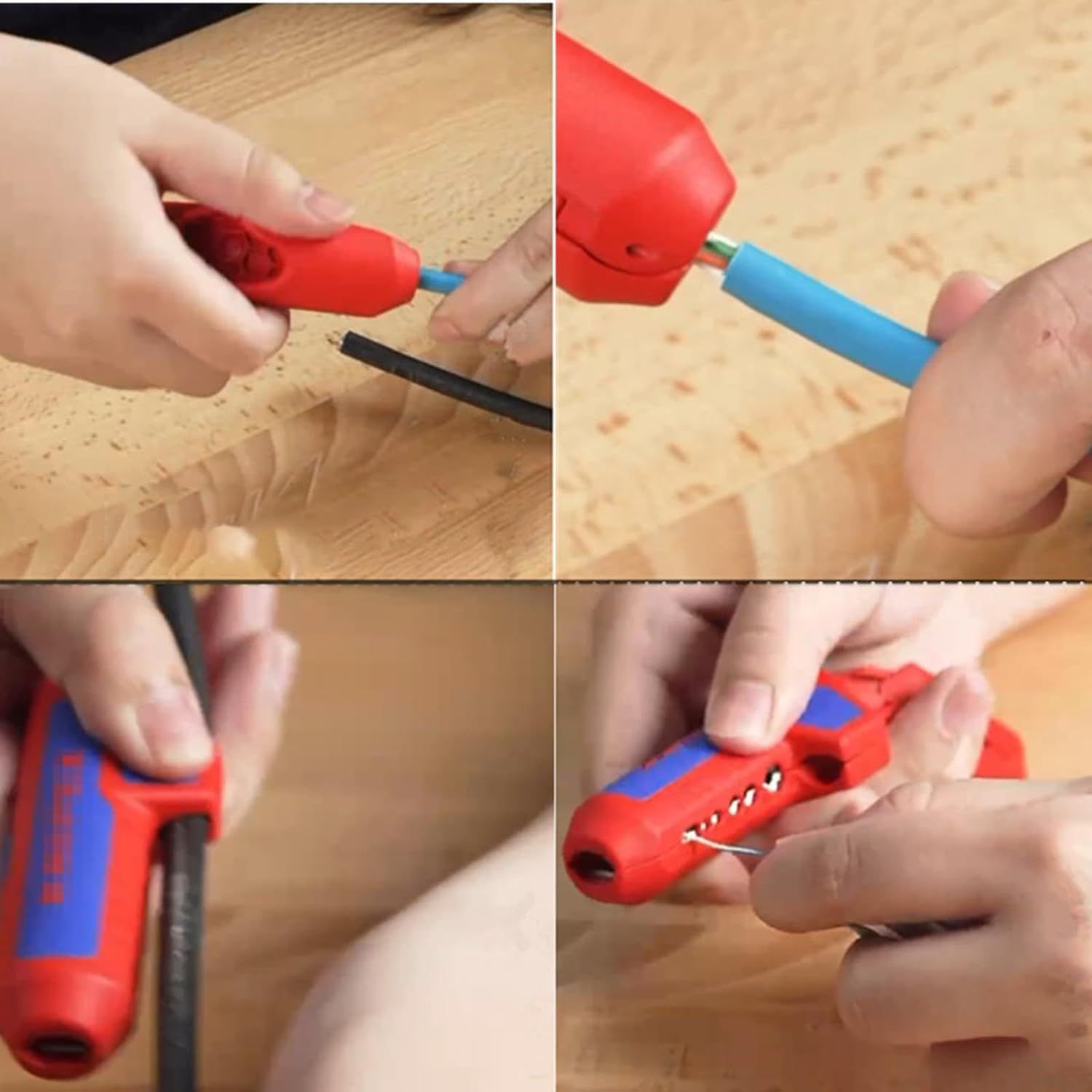 Curved Handle Wire Stripper Multi Functional Cable Stripping Tool with Precise view 5