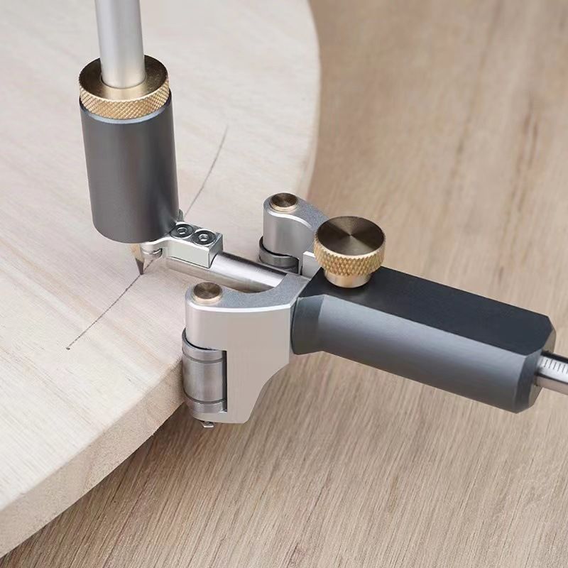 Woodworking Linear Arc Dual-purpose Scriber Ruler Parallel Line Drawing Tool view 2
