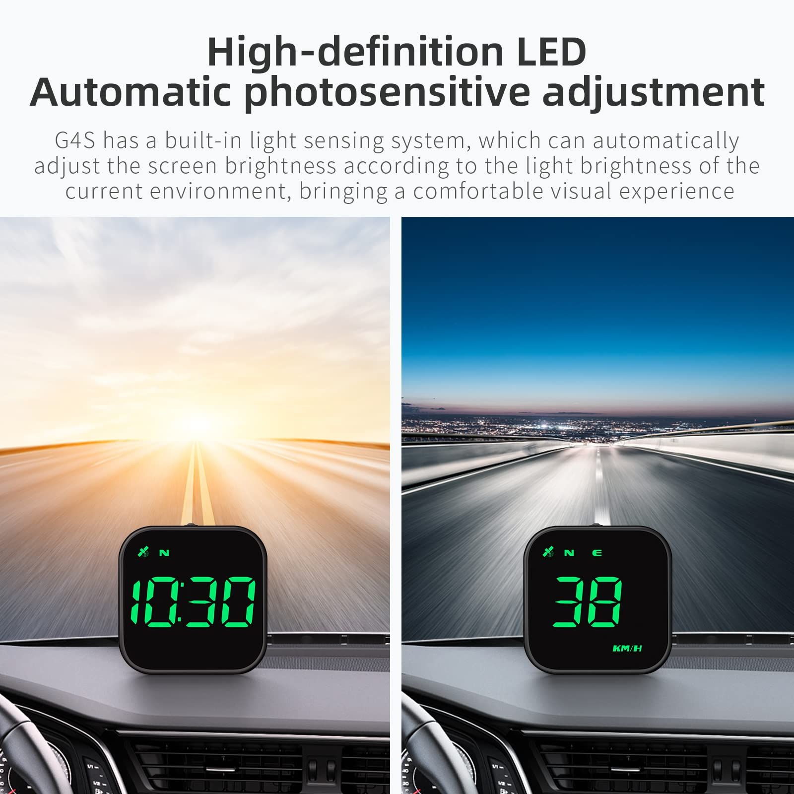Digital GPS Speedometer, Car Universal HUD Head Up Display with Speed MPH view 2