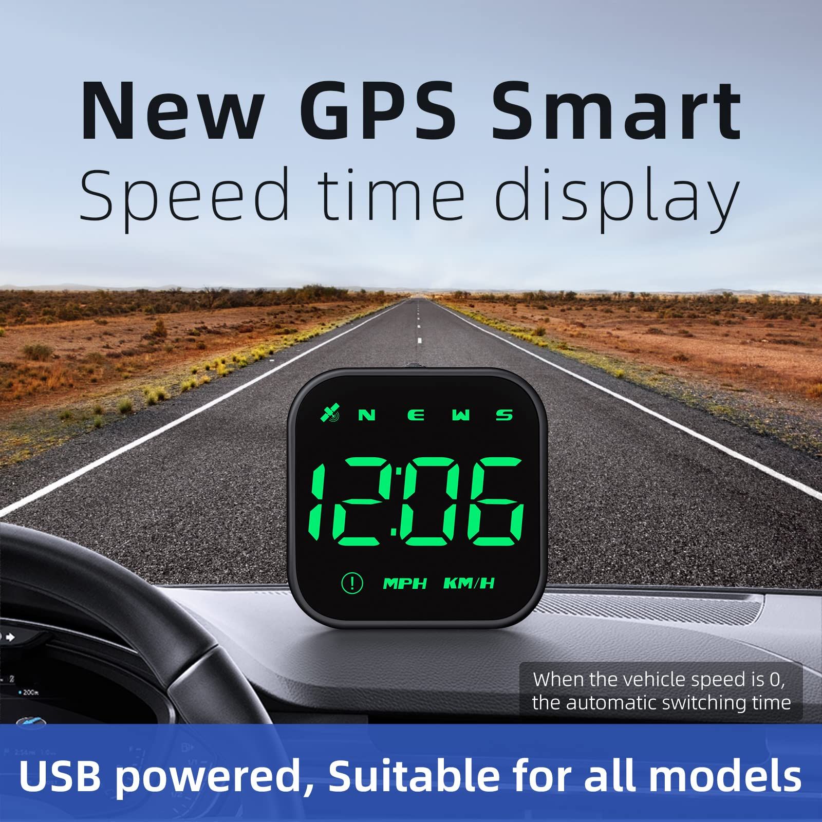 Digital GPS Speedometer, Car Universal HUD Head Up Display with Speed MPH view 4