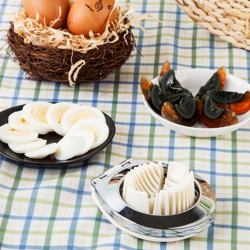 Egg Slicer, Egg Slicer for Hard Boiled Eggs, Egg Cutter Heavy Duty for Egg view 2