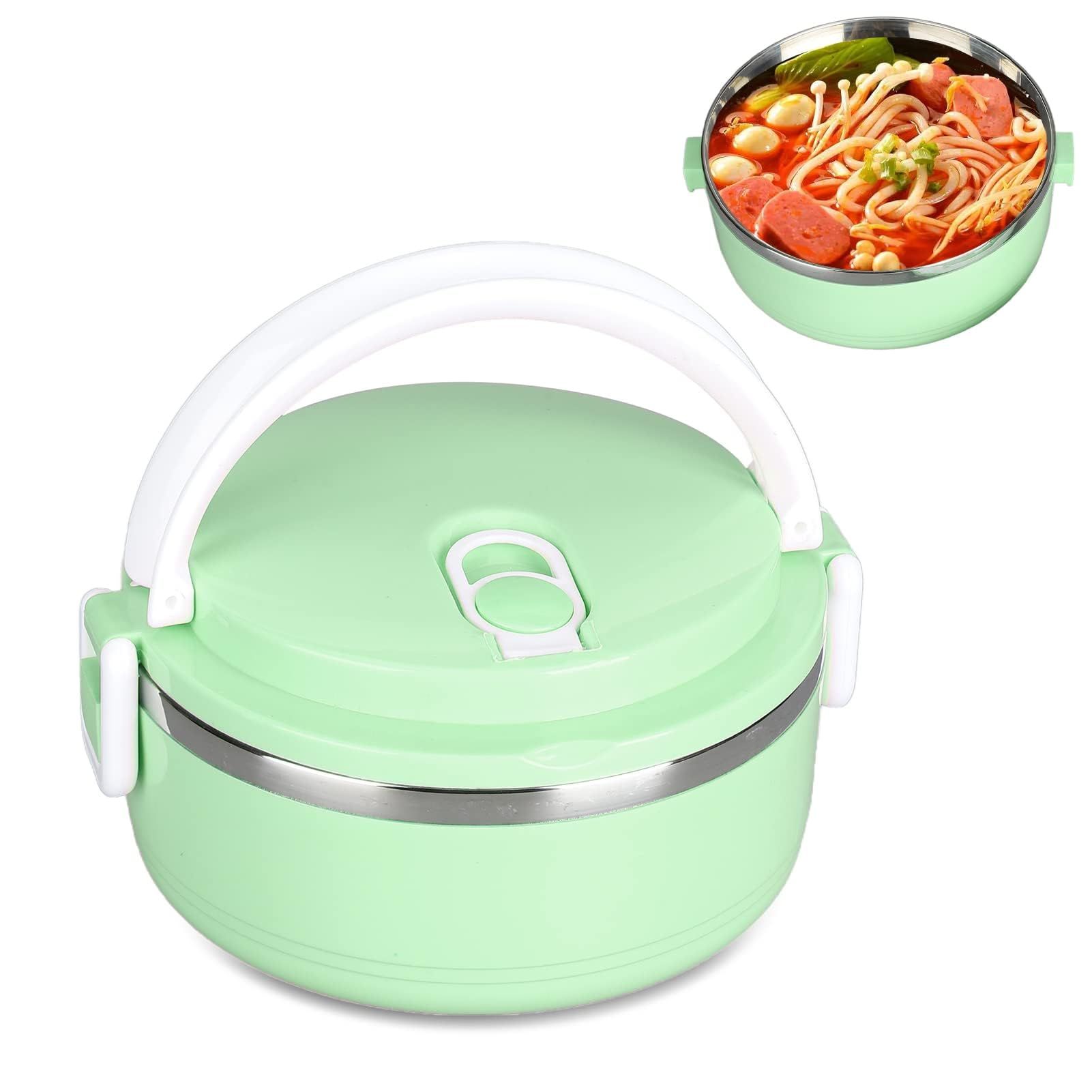 Thermos For Hot Food,Insulated Box 304 Stainless Steel Round Lunch Box Sealed — image 1