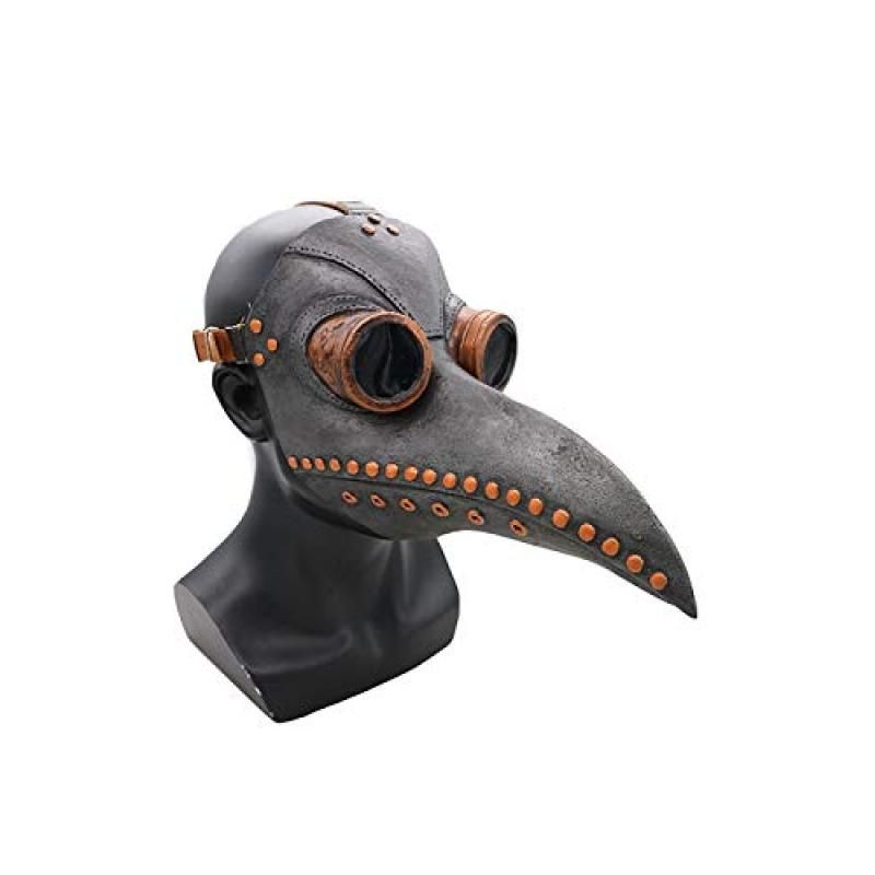 Plague Doctor Mask Adult Cosplay Leather Medieval Steampunk Gothic Bird Long