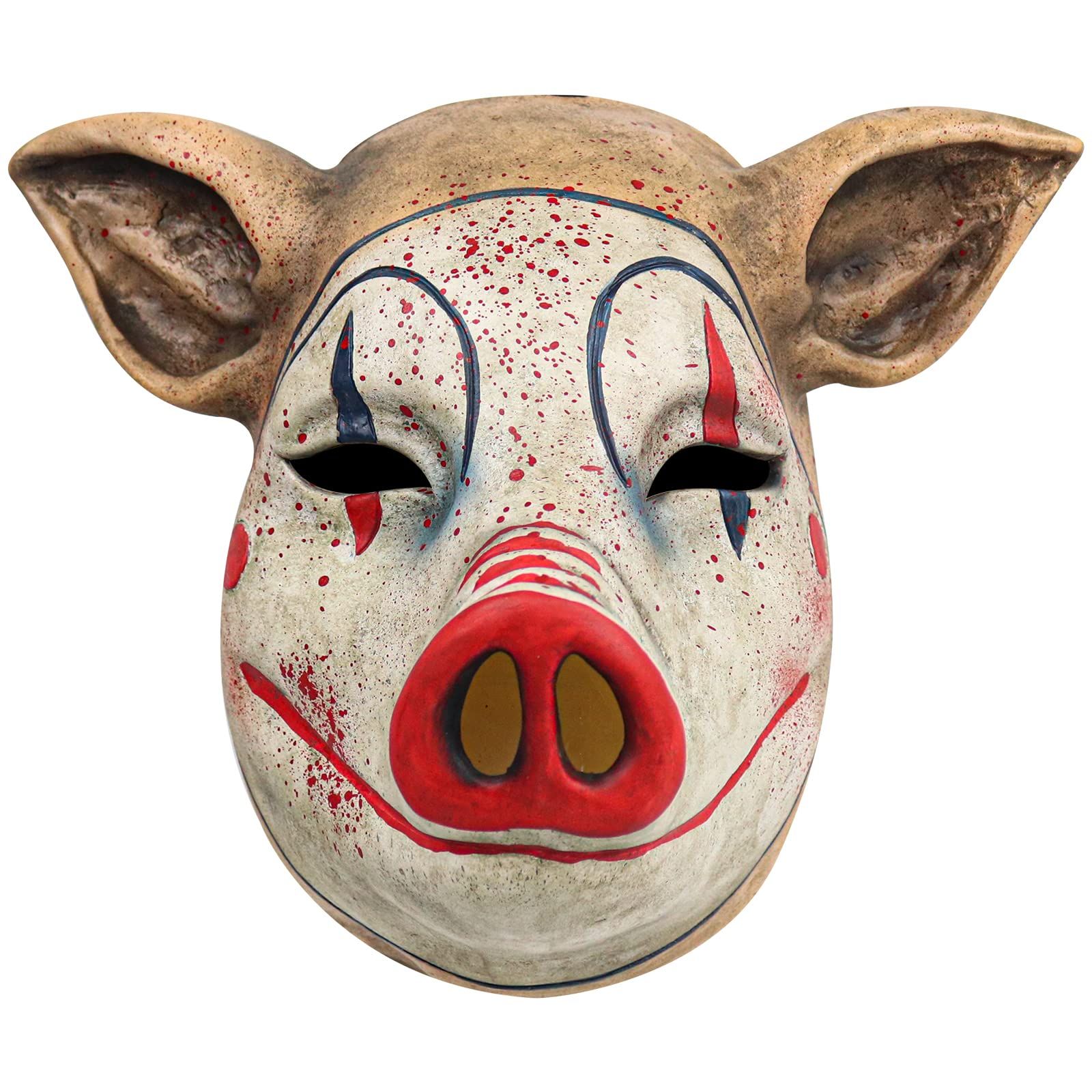 Halloween Scary Pig Mask Costume Horror Pig Joker Mask Bloody Animal Butcher