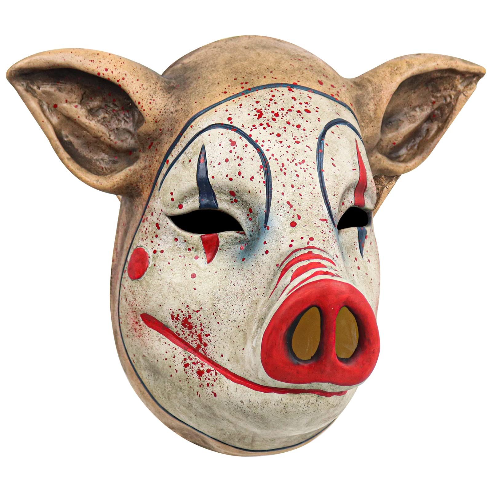 Halloween Scary Pig Mask Costume Horror Pig Joker Mask Bloody Animal Butcher view 2