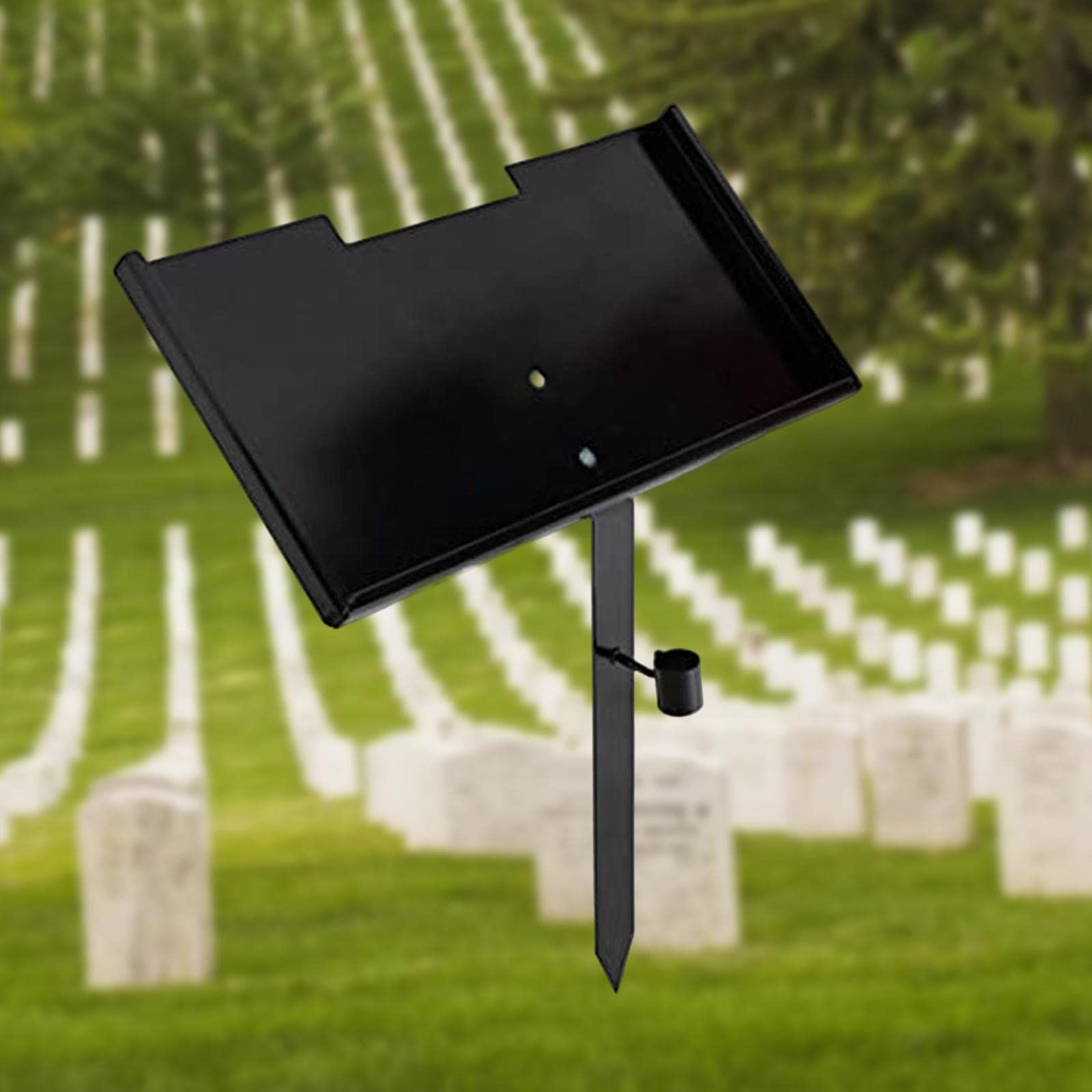 Grave Marker Stand Heavy Duty Remembrance Plaque Gravesite Cemetery Plaques view 4