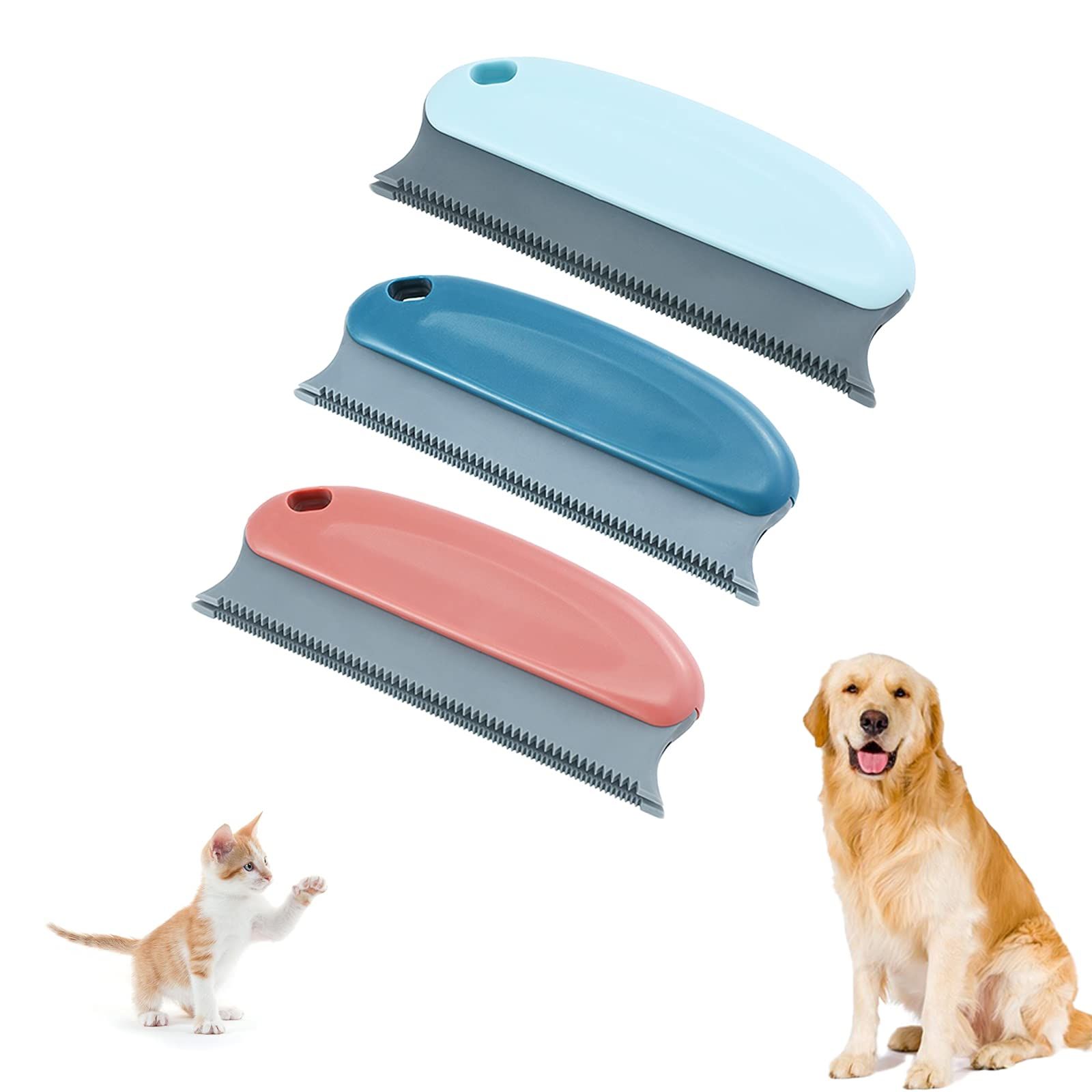 3 Pcs Pet Hair Remover Brush Pet Hair Detailer Dog Cat Hair Remover