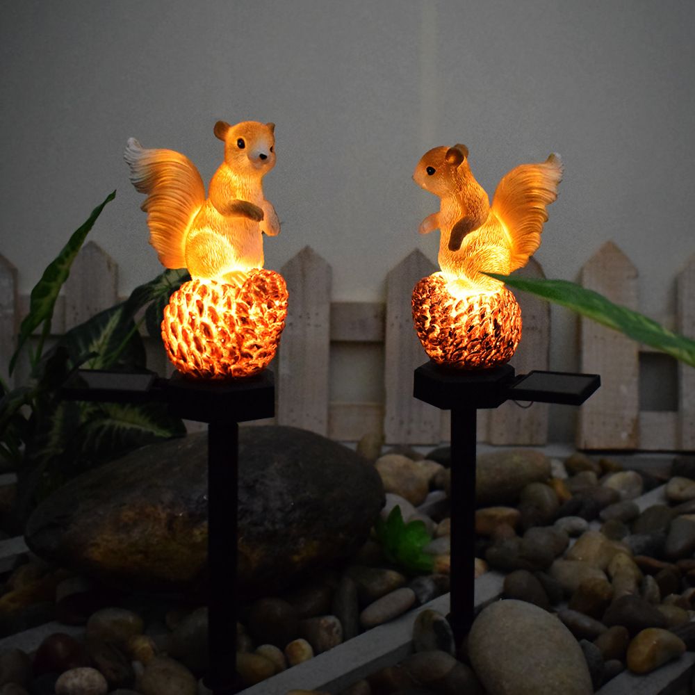 In-ground Garden Light Squirrel Shape Solar Intelligent Light Control Yard view 5