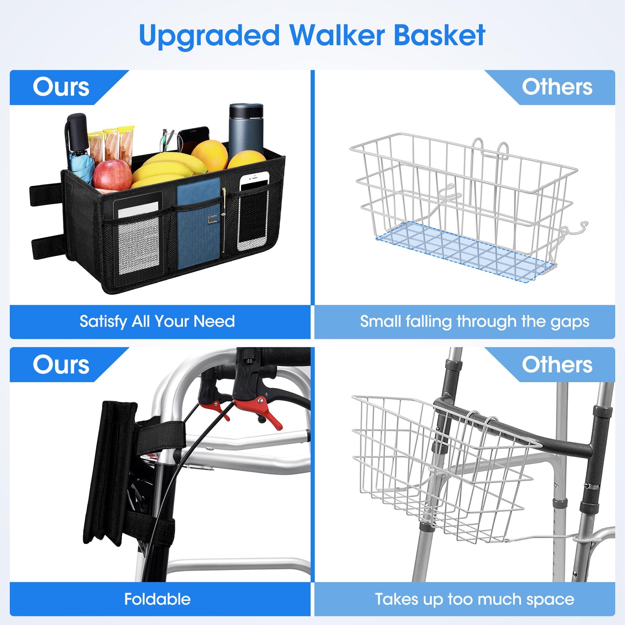 Upgrade Basket Walker Bag Water Cup Holder view 3
