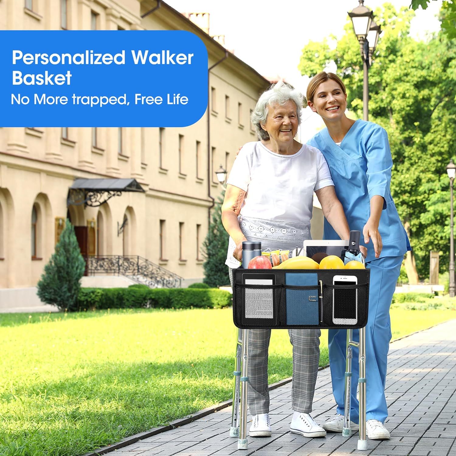 Upgrade Basket Walker Bag Water Cup Holder view 4