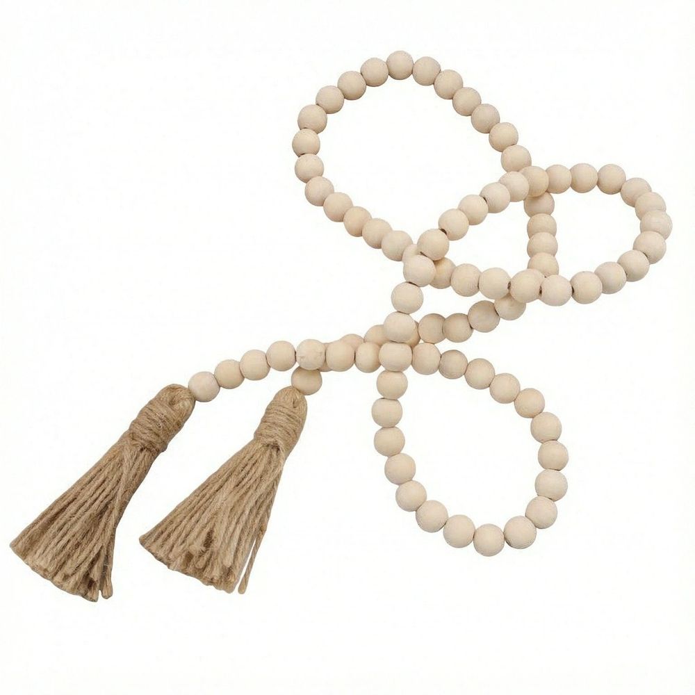 Hat Hanger Farmhouse Beads Tassel Trim Boho Decor Bathroom Wall Decor Fringe — image 1