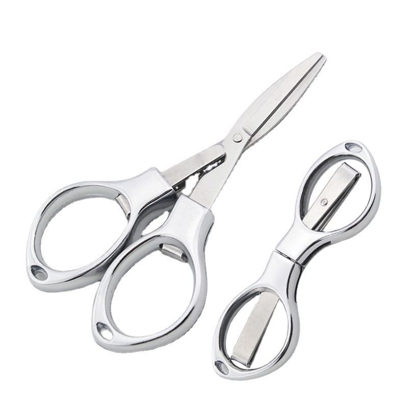 Stainless Steel Scissors Anti-Rust Folding Scissors Glasses-Shaped Mini Shear