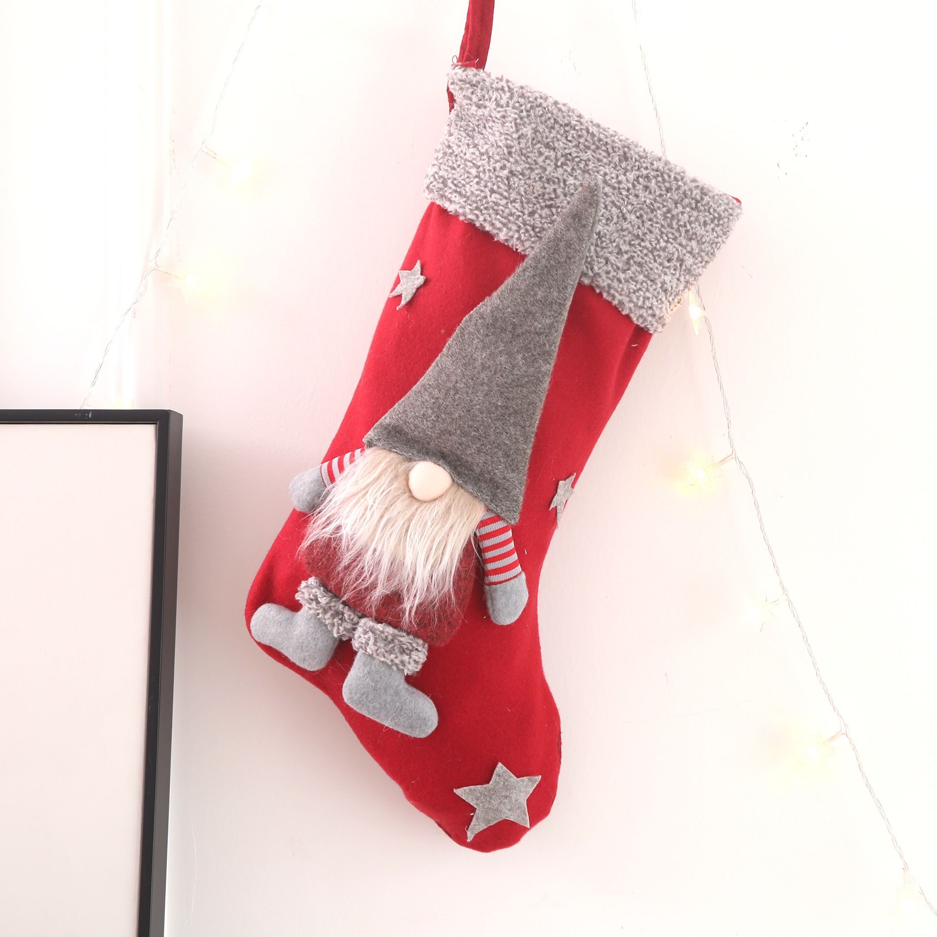 2pcs Merry Christmas Ornament Candy Stocking Sack New Year Xmas Tree view 3