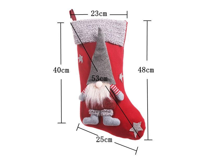 2pcs Merry Christmas Ornament Candy Stocking Sack New Year Xmas Tree view 4