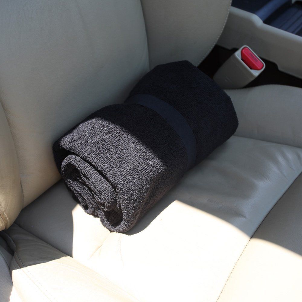 Accessories Black Waterproof Sweat Towel Seat Cover Universal Non-Slip for Car view 4