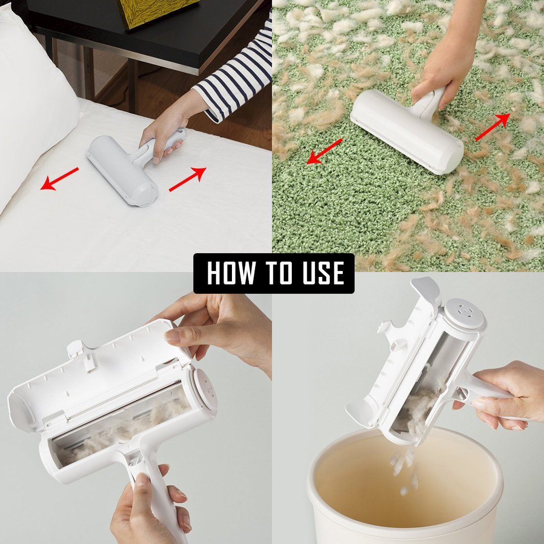 Couch Pet Hair Removal Tool and Roller - Reusable view 3