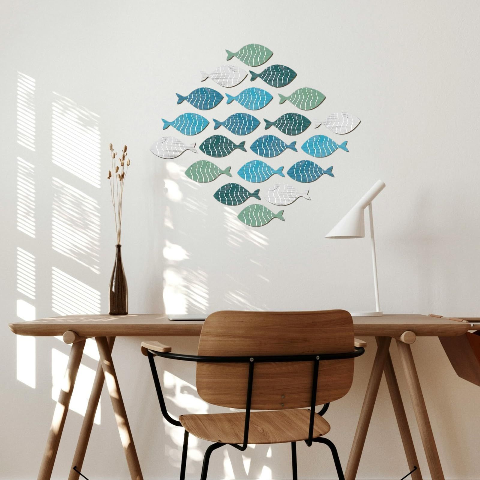 20 Pcs Wooden Fish Wall Decor view 5