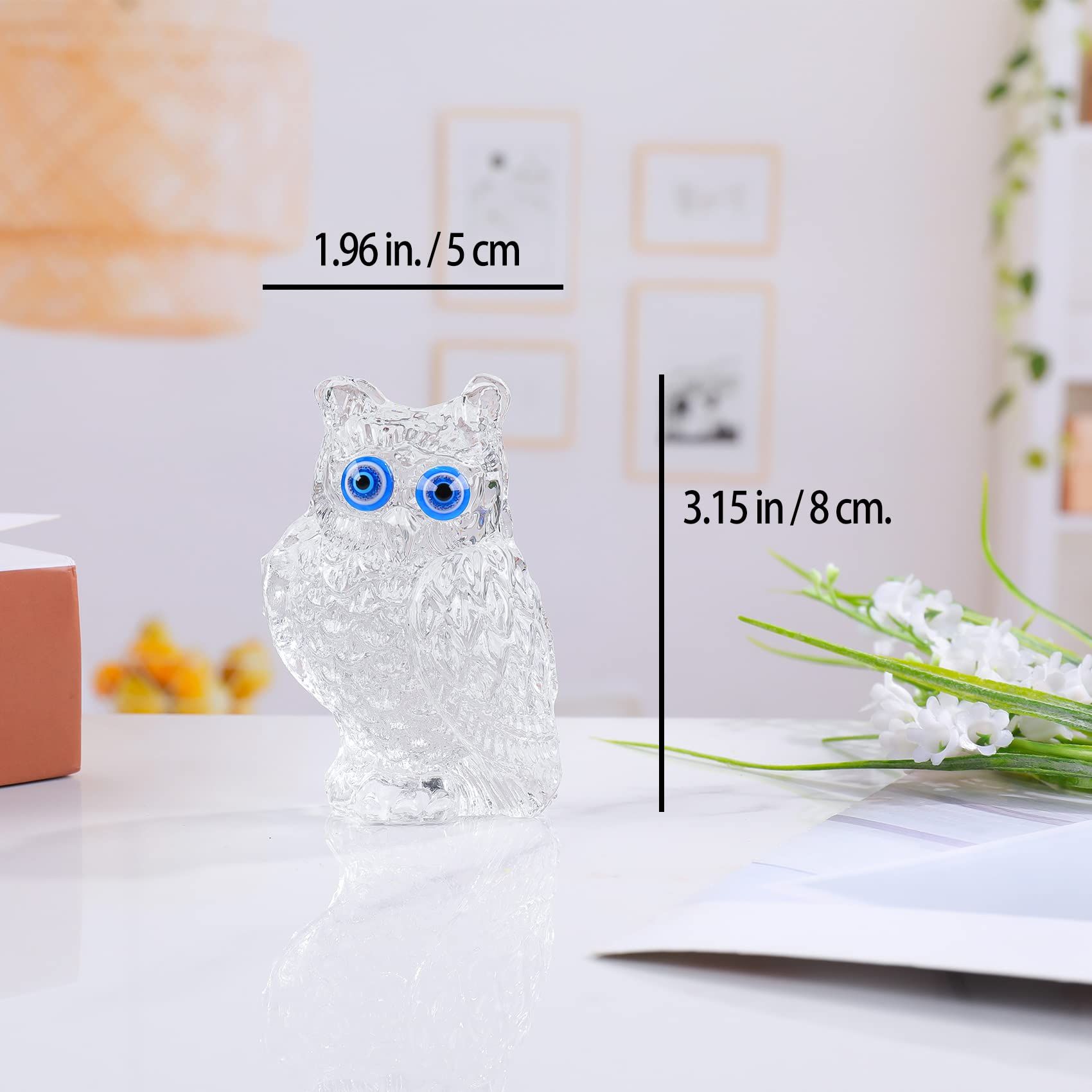 Owl Gifts Crystal Figurines Collectible Paperweight Clear Owl Gifts for Women view 5