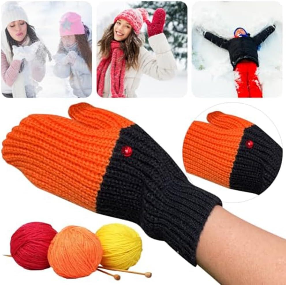 Knit Cartoon For Men And Women Winter Gloves Warm Riding Gloves Work Gloves view 5