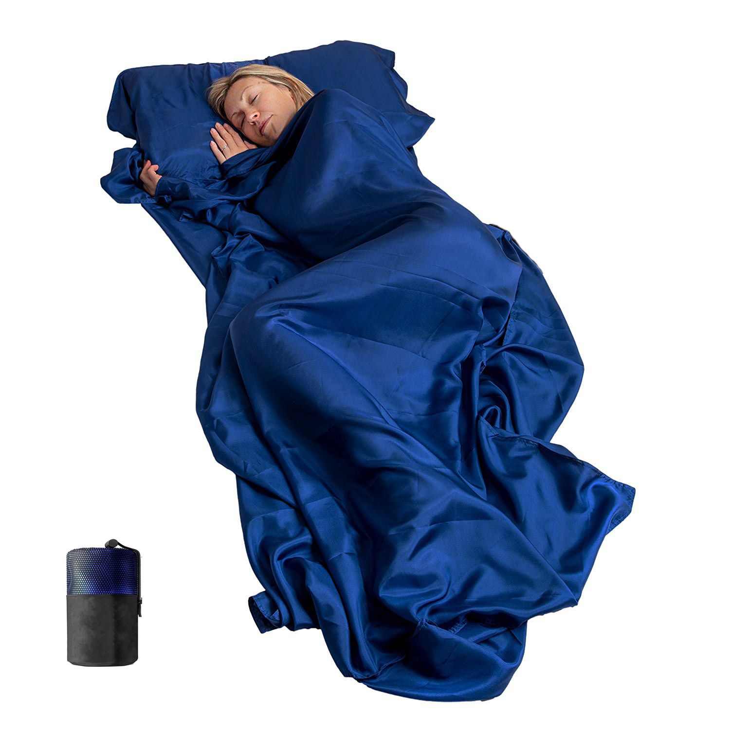 Premium Sleeping Bag Liner with All Around Two-Way Zippers — image 1