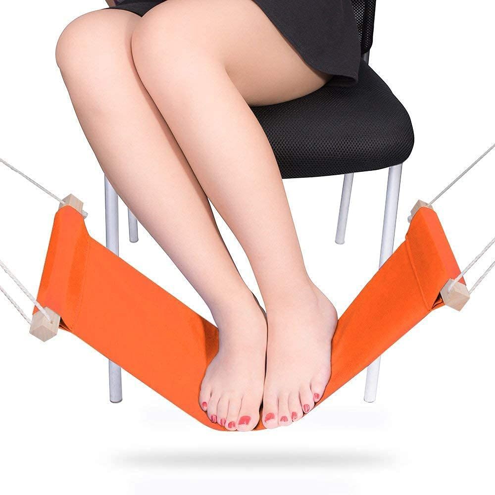 Home-organizer Portable Adjustable Foot Hammock for Corner Desk Office Foot view 5