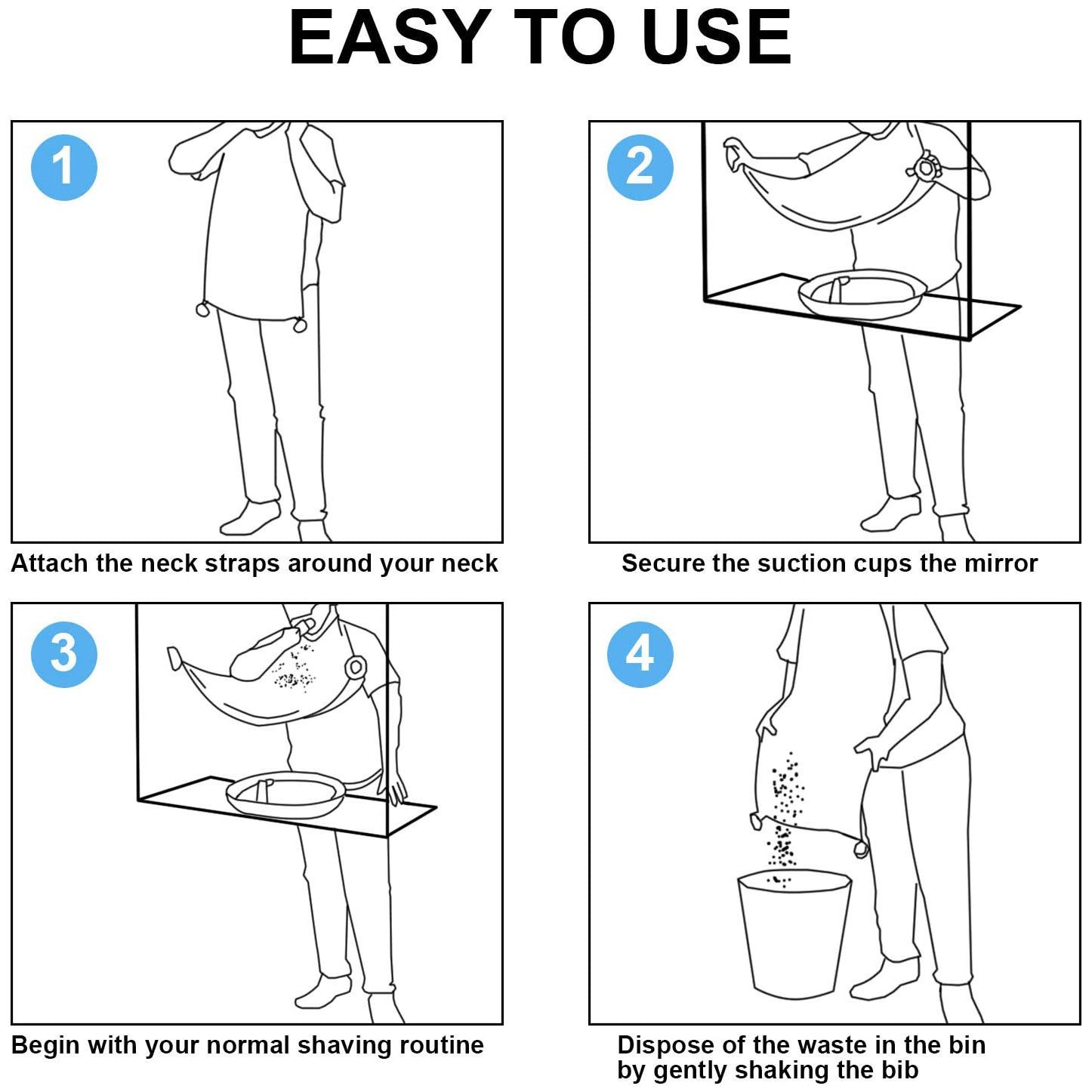 Mens Beard Hair Catcher for Shaving and Trimming view 2