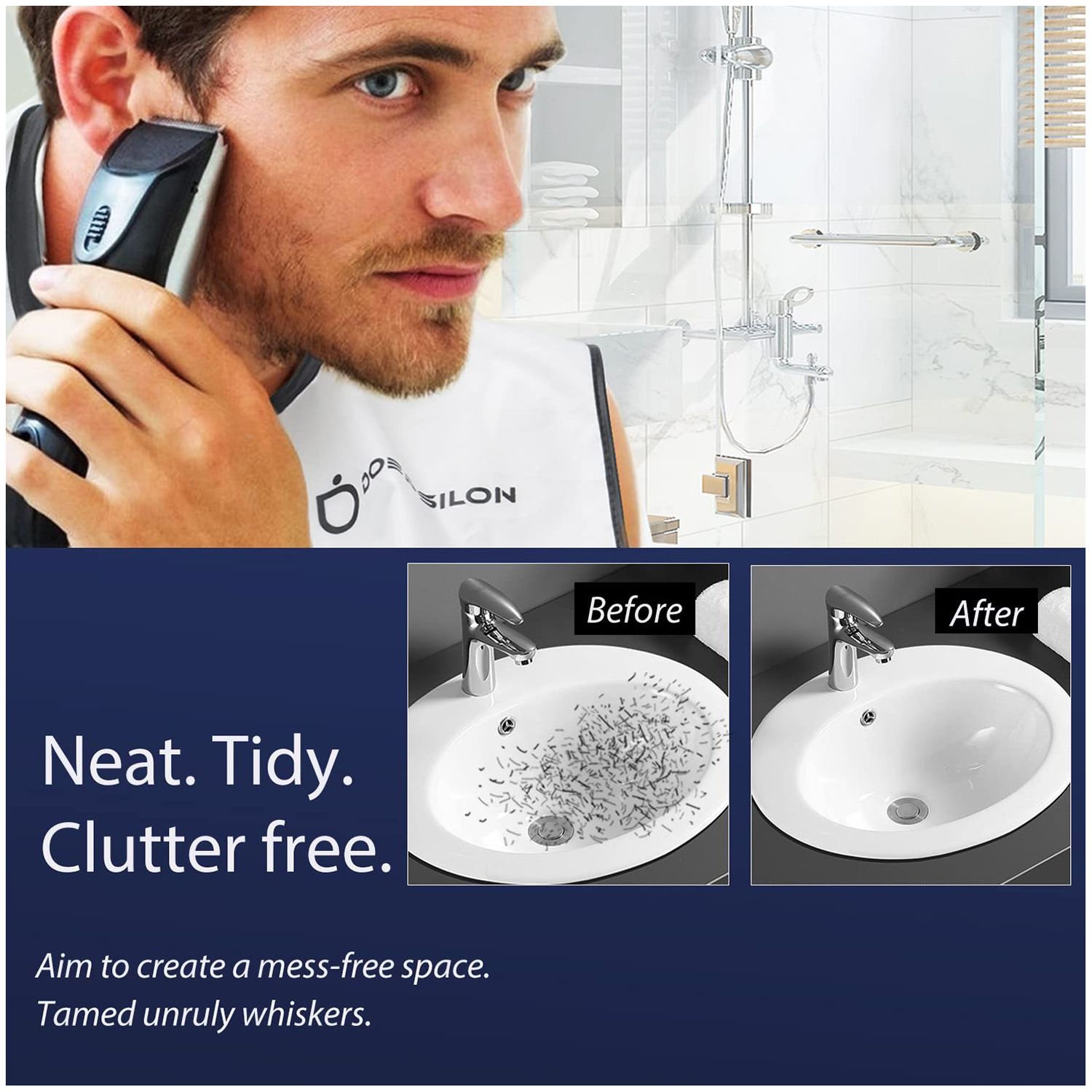 Mens Beard Hair Catcher for Shaving and Trimming view 3