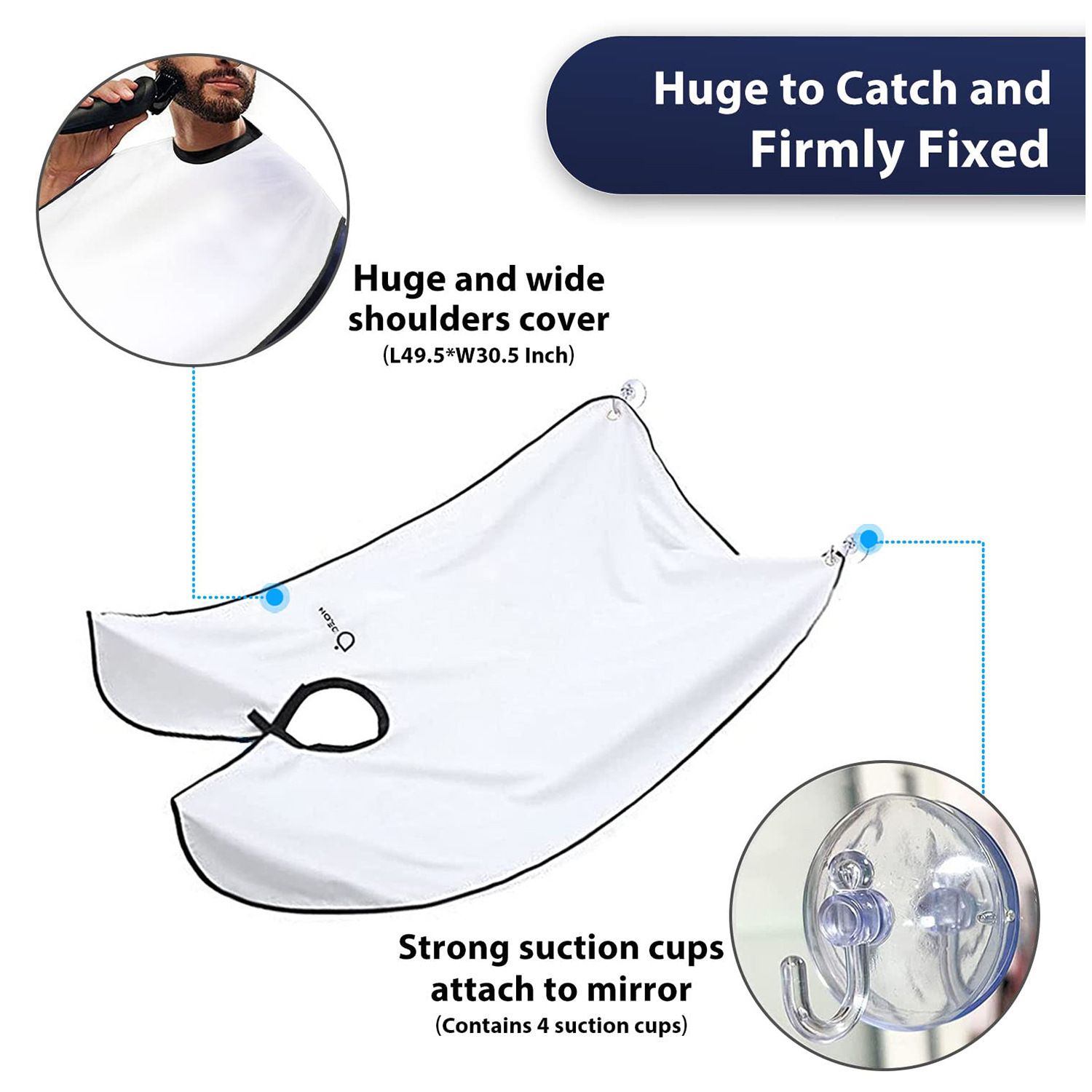 Mens Beard Hair Catcher for Shaving and Trimming view 4