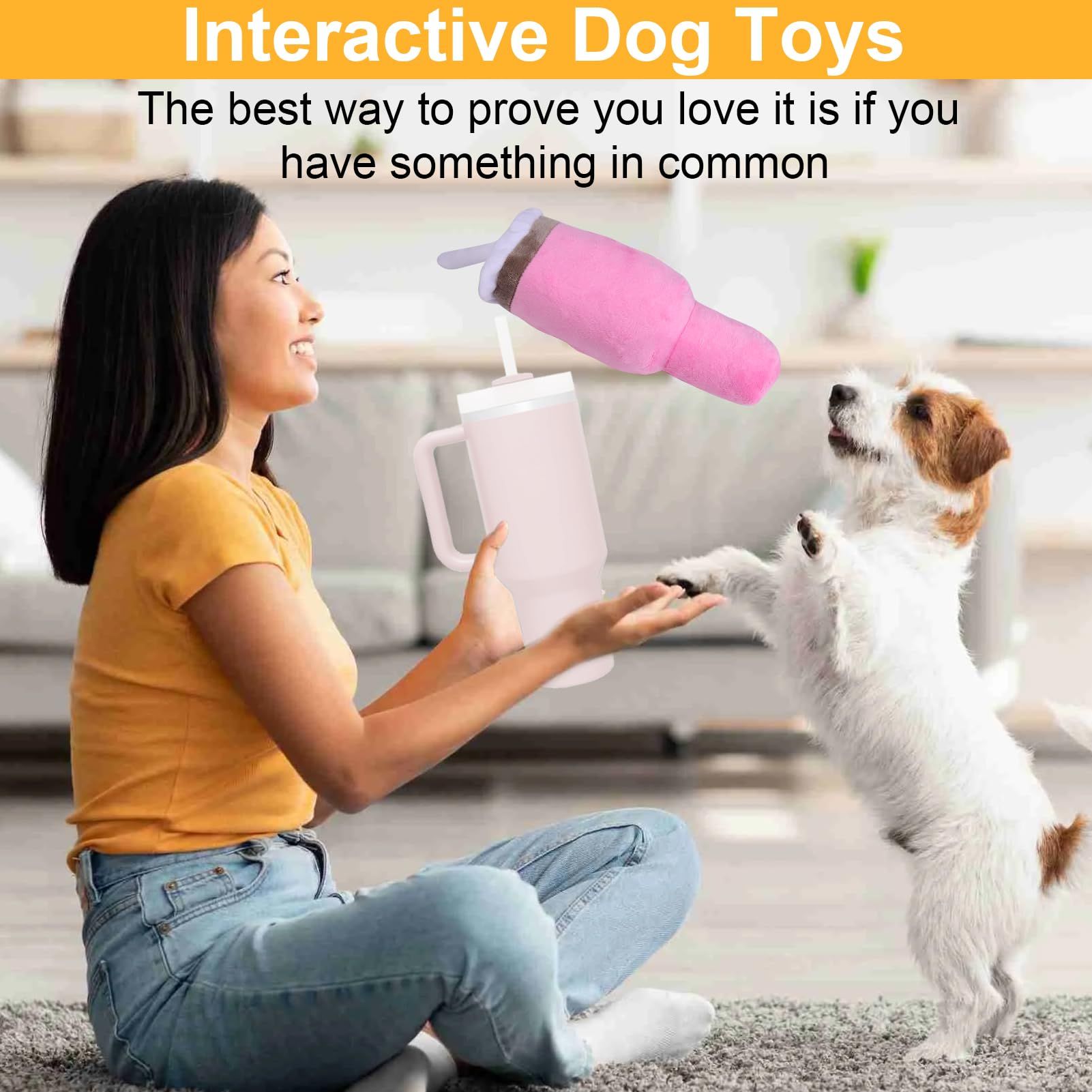 Funny Tumbler with Handle Cup Dog Toys view 2