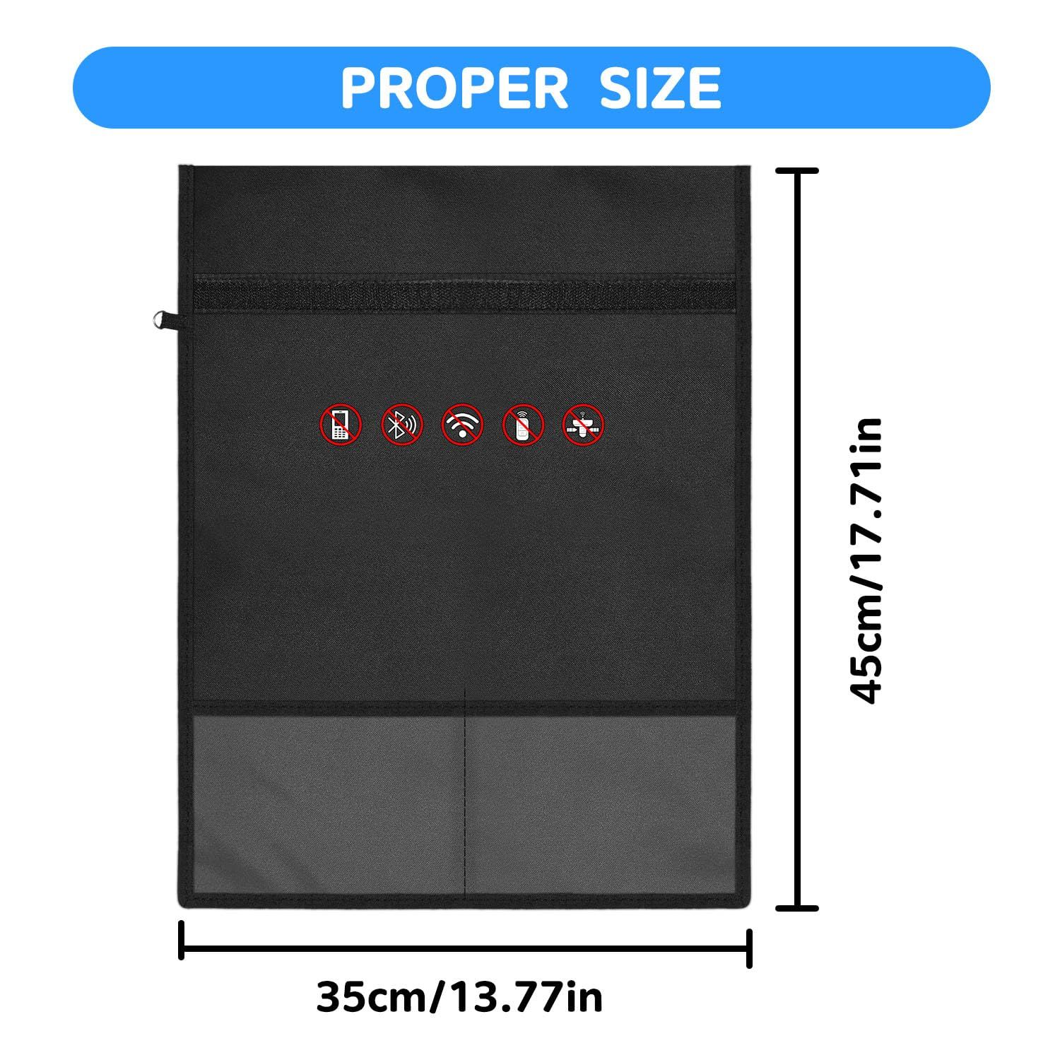 RFID Signal Blocking Bag Shielding Cage Pouch Wallet Case for Cell Phone view 2