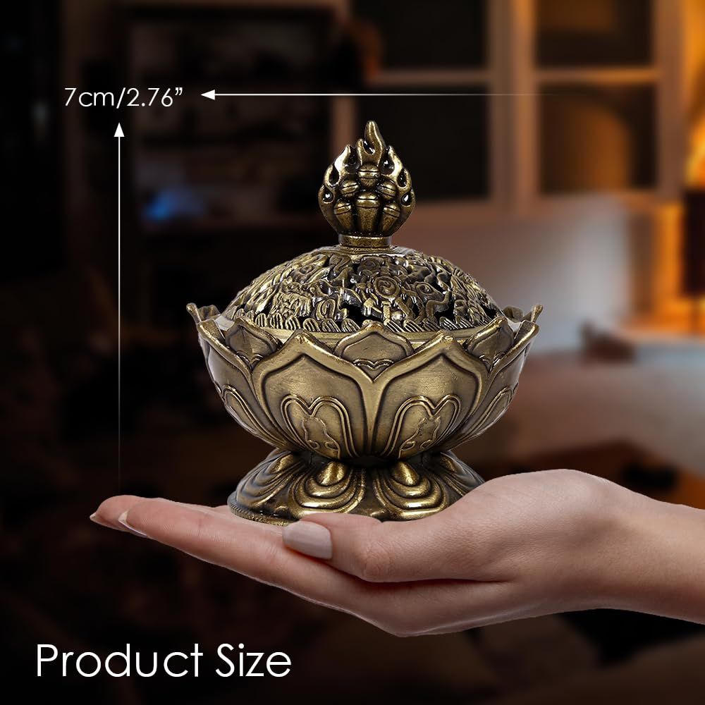 Classic Lotus Incense Burner view 2