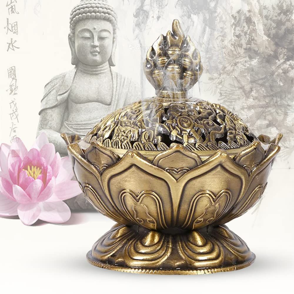 Classic Lotus Incense Burner view 4