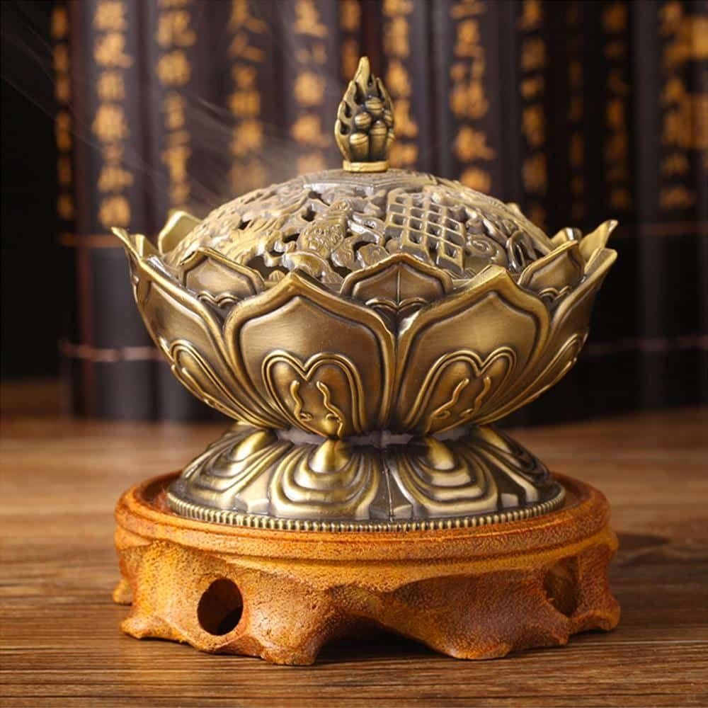 Classic Lotus Incense Burner view 5