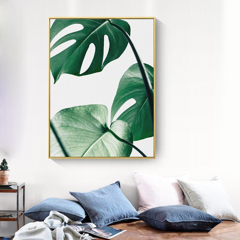 Living Room Wall art Green Leaf Simple Life Painting Bedroom Wall Decoration view 3