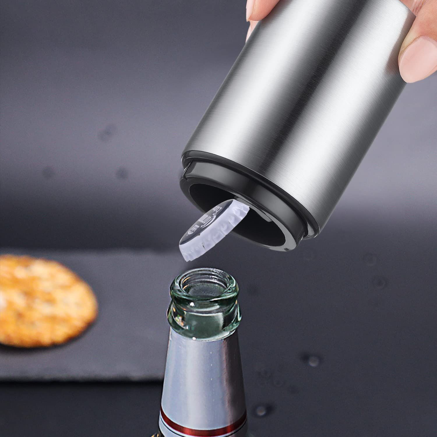 Stainless Steel Automatic Push Down No Damage Quick to Open Small Portable view 4