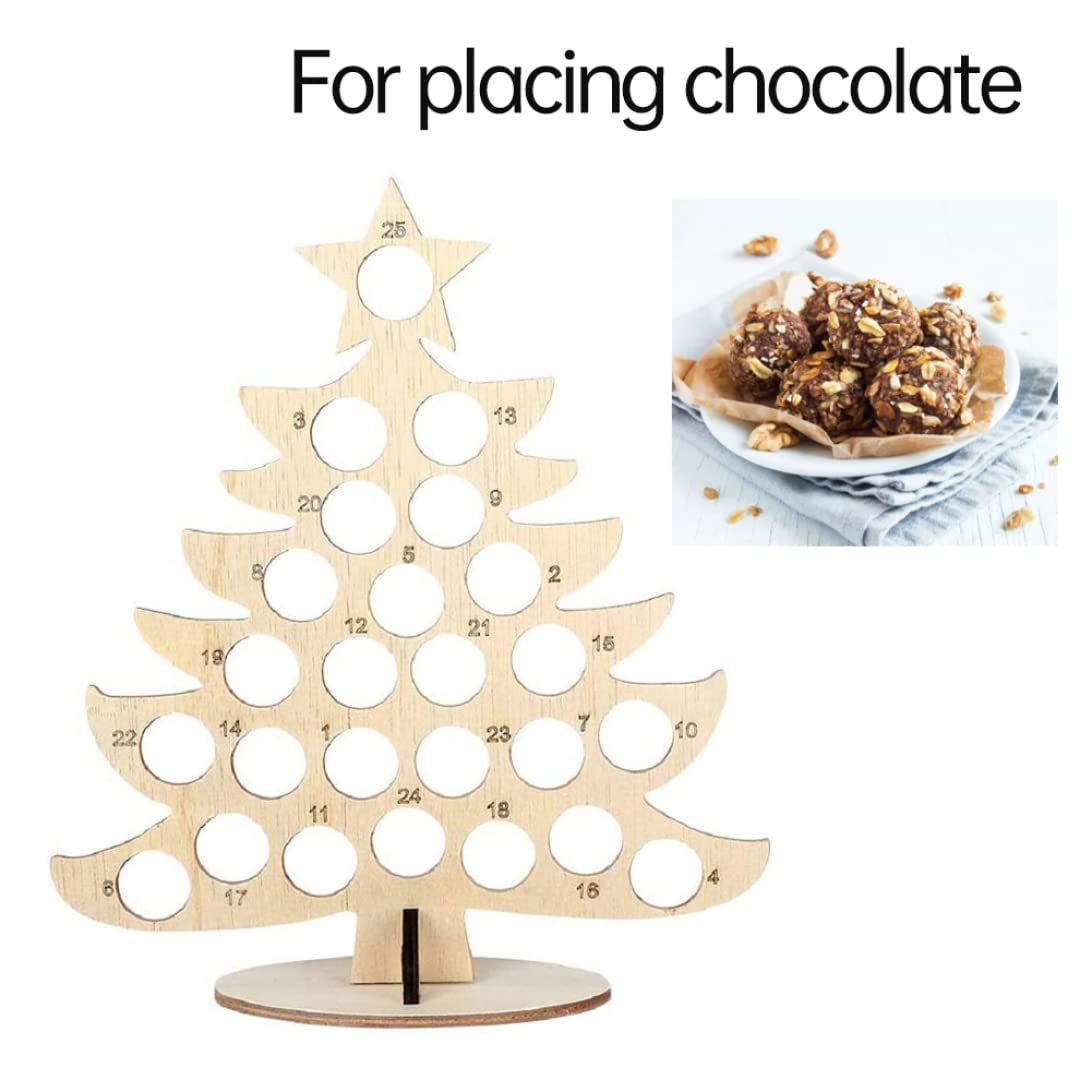 Calendar Christmas Party Chocolate Frame Decoration Wooden Advent Calendar view 3