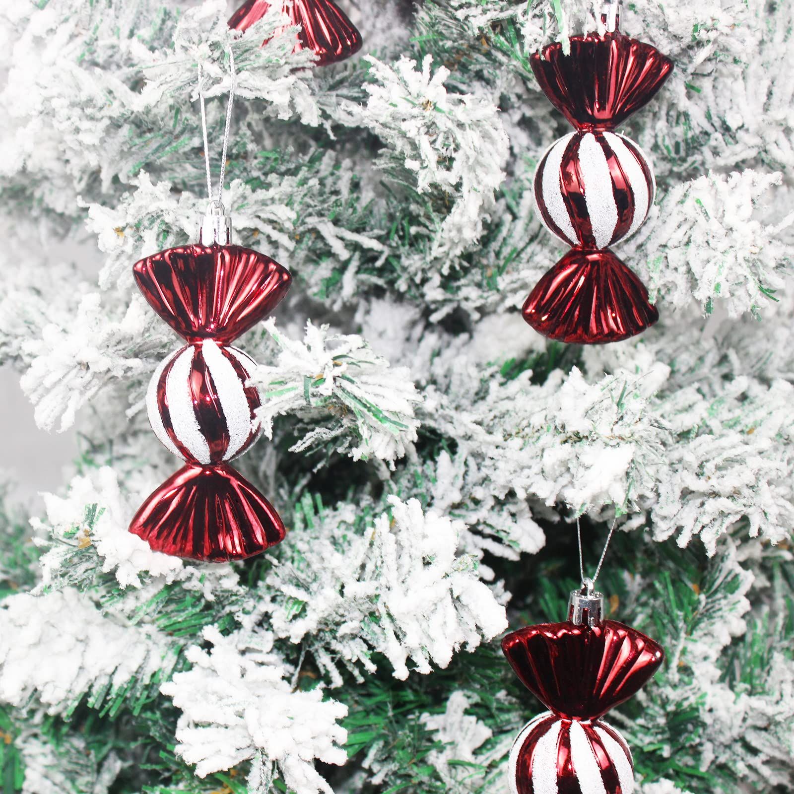 4 PC Shatterproof Xmas Candies Ornaments，Christmas Candy Ornaments Hanging view 2
