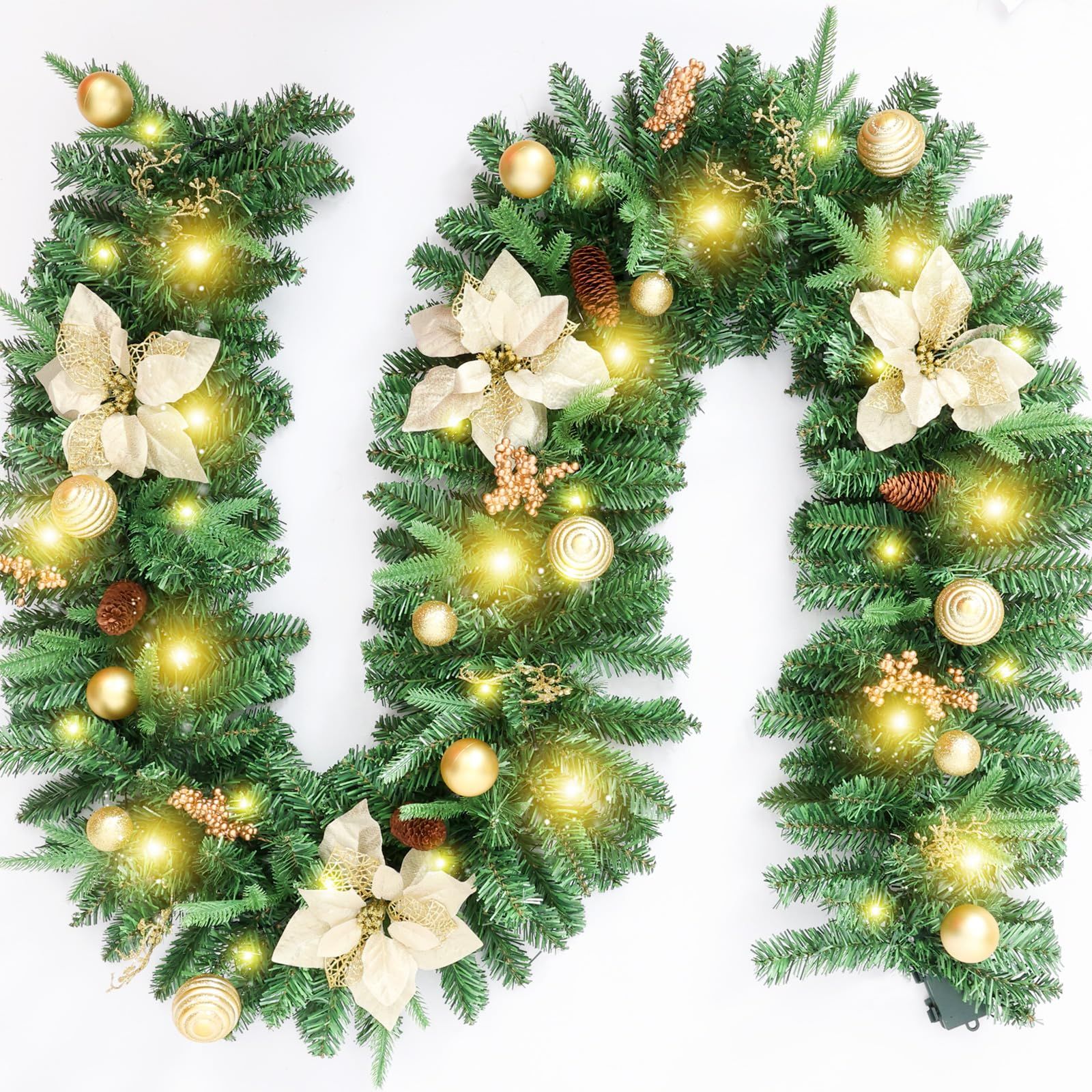 Christmas Decorations with Lights Battery Operated - Outdoor Christmas Garland — image 1