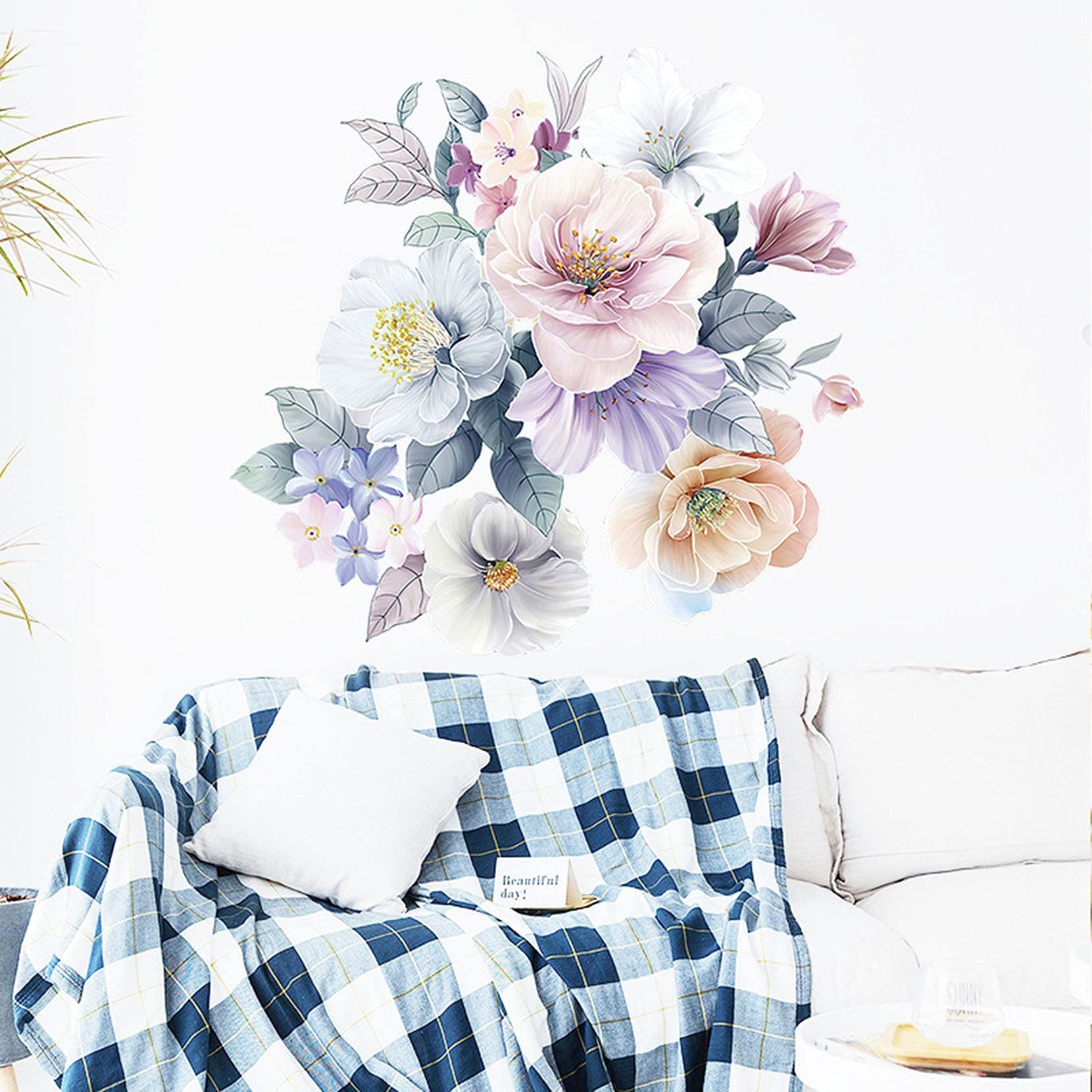 Peony Flower Wall Decals Peel and Stick — image 1