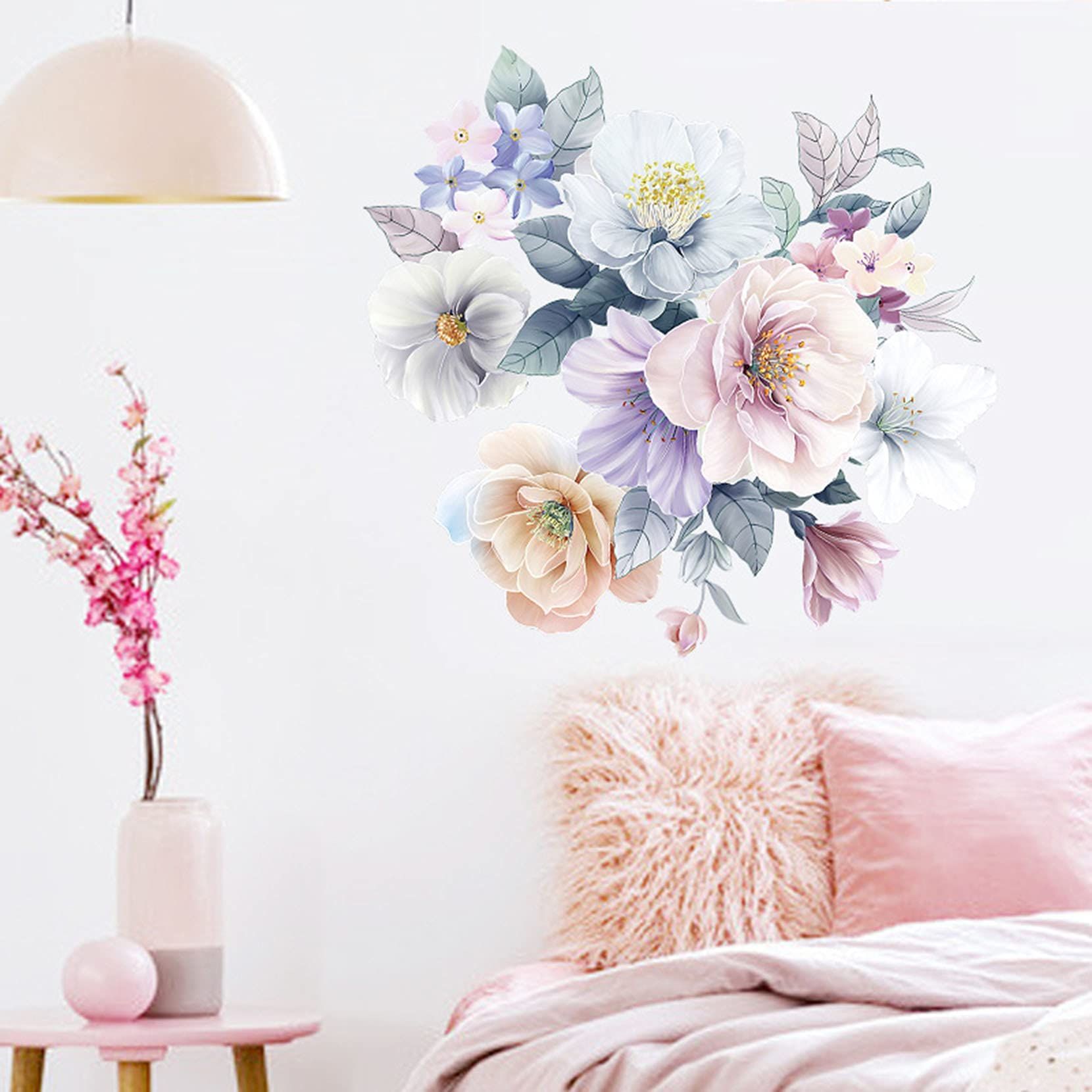 Peony Flower Wall Decals Peel and Stick view 5