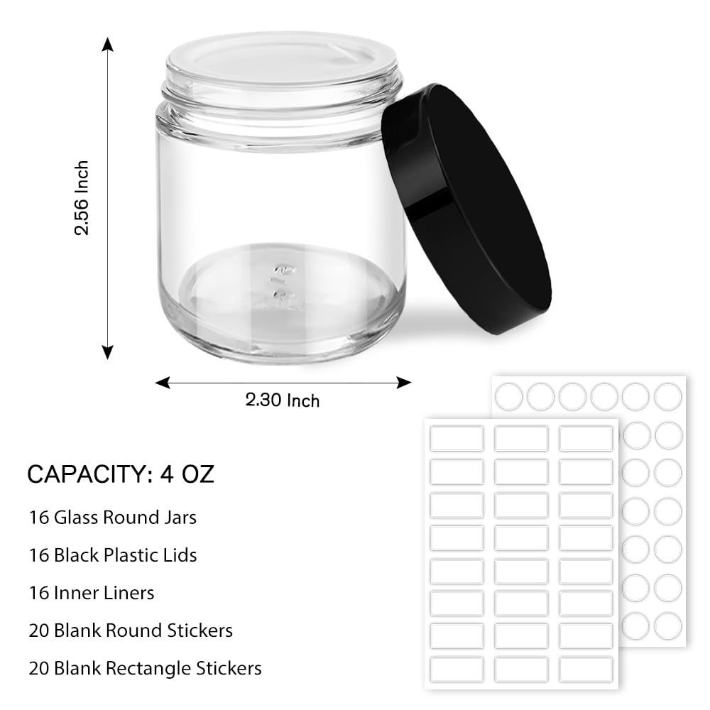 2pc Glass Jars with Lids view 5